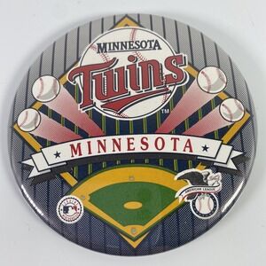 Minnesota Twins Baseball Pinback 3.5" American League Large Single